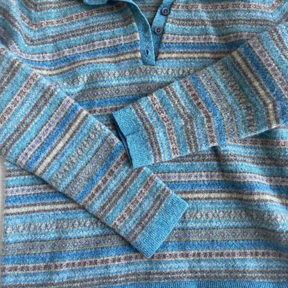 Vintage Lauren Ralph Lauren Lambswool Fair Isle Top Size S Preppy Coastal - Picture 7 of 8